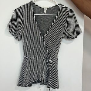 Striped peplum work top